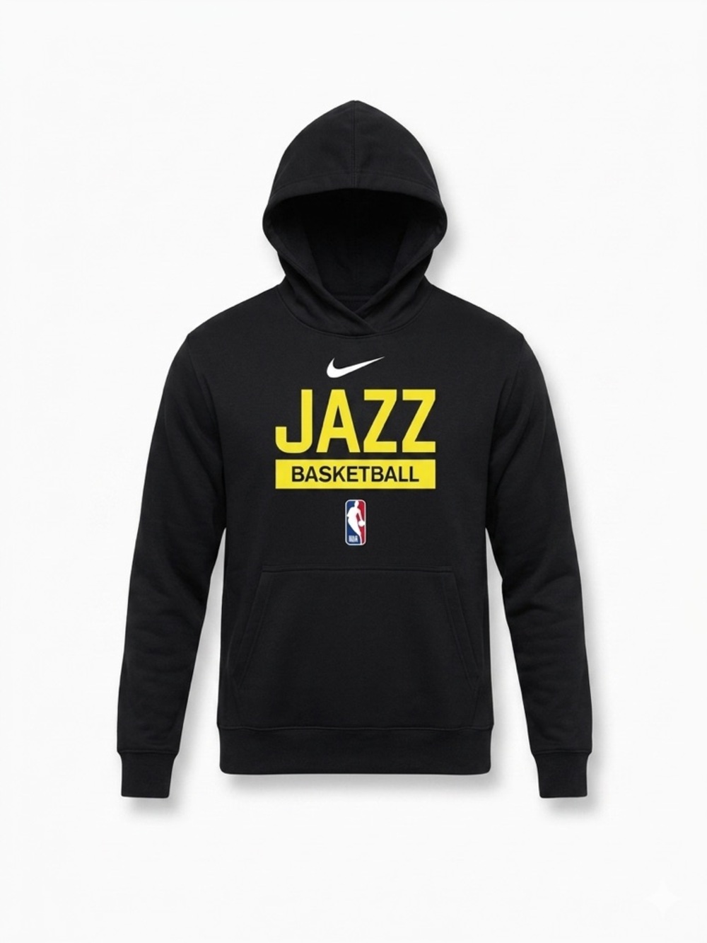 Nike Black Hoodie with Yellow "JAZZ" Basketball Logo